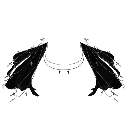 Black Silver Ornate Royal Cloak