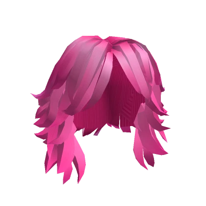 Wolf Cut Hair - Hot Pink (3.0)