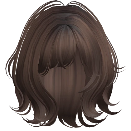 Cute Short Anime Messy Swirly Hair (Brown)