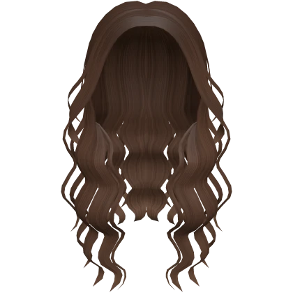 Brunette Long Curly Wavy Middle Part Mermaid hair