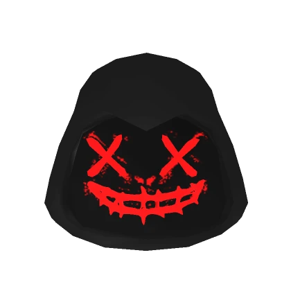 X) Mask Black With Red