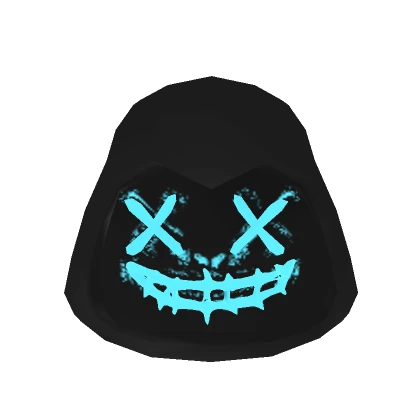 X)  Mask Black with Cyan Blue