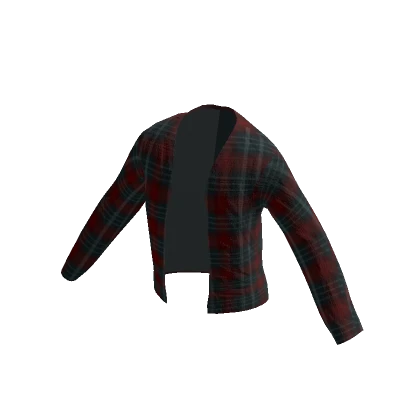 Casual Tartan Jacket - Red