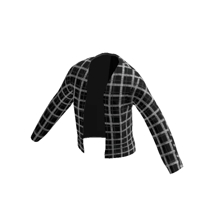 Detailed Tartan Jacket - Black