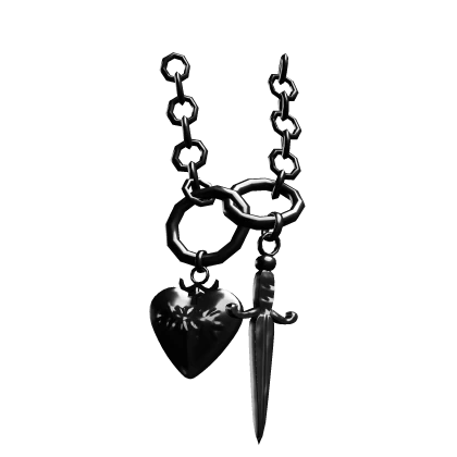 onyx heart & blade chain