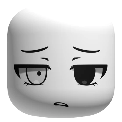 Disgusted Monochrome Chibi Face w/ Bicolored Eyes
