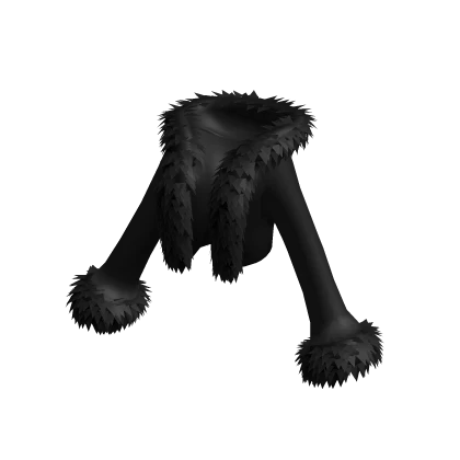 Black Fur Trim Crop Jacket