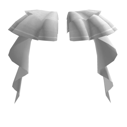 White Side Accents with Long Ruffles