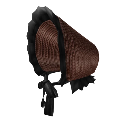 Victorian Straw Cottage Style Bonnet in Black