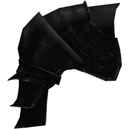 Right Black Medieval Knight Shoulderpad