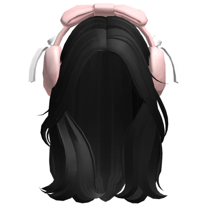 Aethetic Preppy Girl Hair w Earmuffs