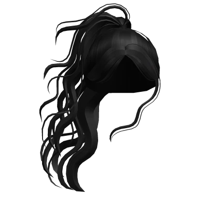 Model Off Duty Windy Ponytail in Black