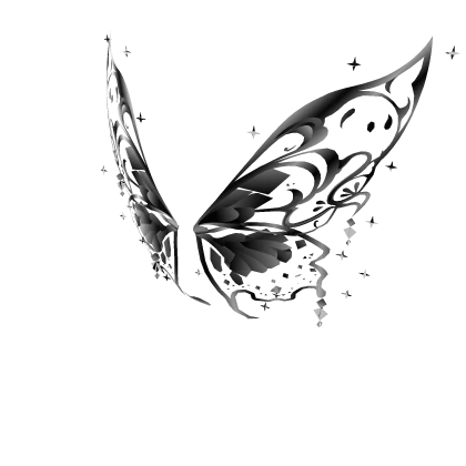 Black White Royalty Clan Butterfly Wings