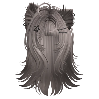 Messy Anime Pierced Cat Ears Hair