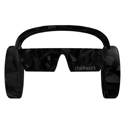 Black Sparkle Time Clockwork Headphones+Shades