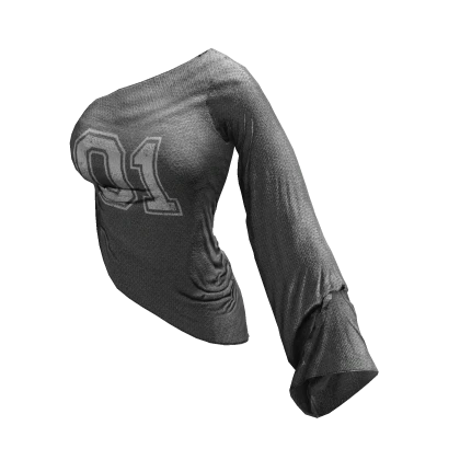 ʚ♡ɞ Y2K Asymmetrical Gray/Grey Jersey Top