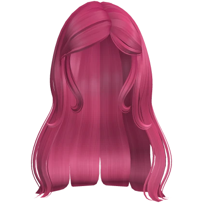 Long Framing Wavy Doll Hair in Hot Pink