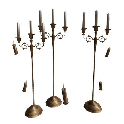 Golden Candelabra w Floating Candles