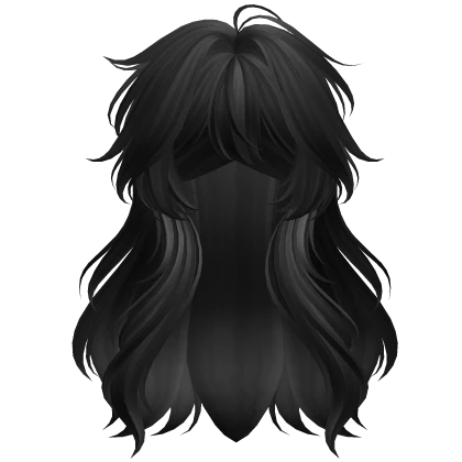 Lush Fluffy Wavy Anime Hairstyle (Black V3)