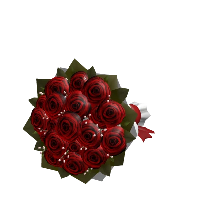 (Right) Holdable Red Valentines Flower Bouquet