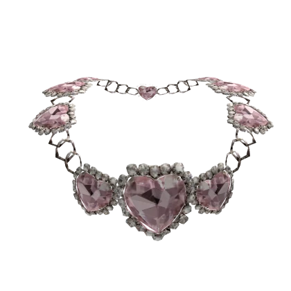 crystal hearts gyaru necklace