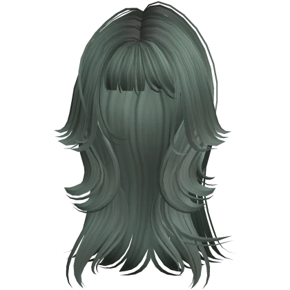 Long Grunge Messy Punk Wolfcut Hair (Dark Green)
