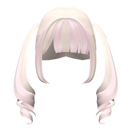 ♡ : kawaii jirai kei pigtails blonde + pink