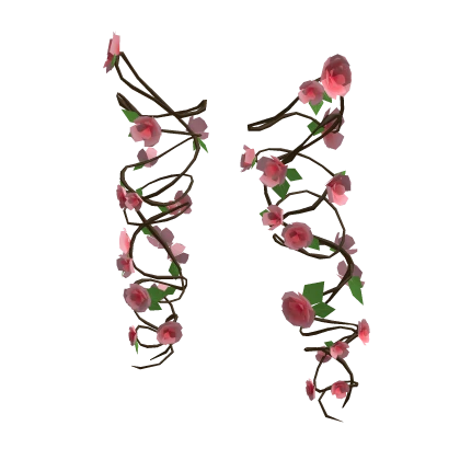 Pink rose vine flower leg wrap