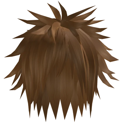 orange emo spiky messy anime boy hair