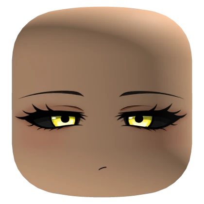 Demon Face Black Eyes Yellow Glowing Irises Light
