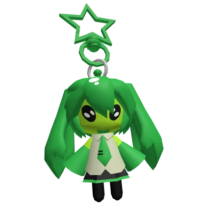 Alien Miku Chibi Keychain Y2K