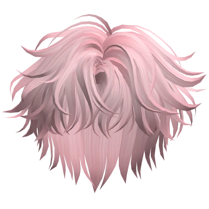 Pink Messy Middle Part Hair