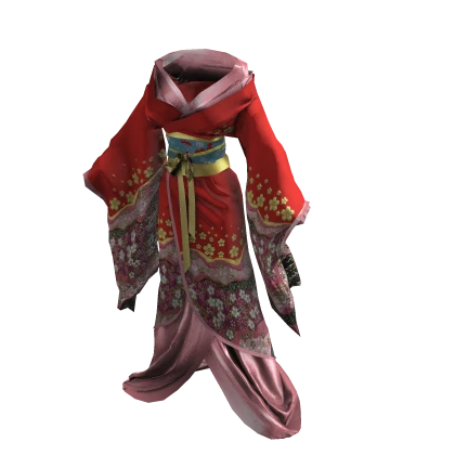 ʚ♡ɞ Red Floral Japanese Geisha Kimono