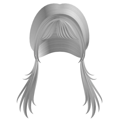 ୨୧: cute white kawaii wispy pigtails