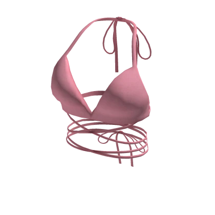 Pink Laced Swimwear Top