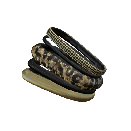 Gold Cheetah Print Bracelets Jewelery Y2K 2000s