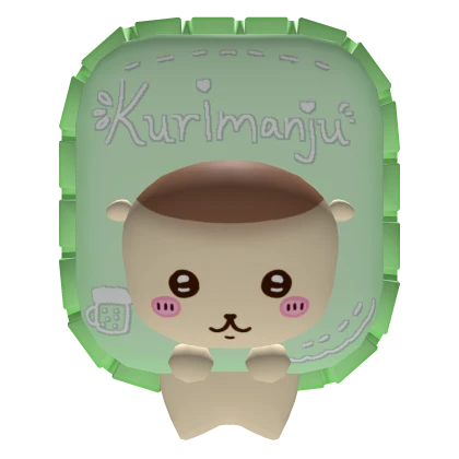 ♡ Ruffled green Kurimanju Chiikawa back pillow