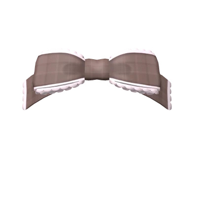 ୨୧: kawaii head bow in brown & pink