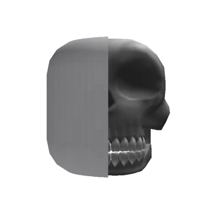 [Recolorable] Half Skull Head