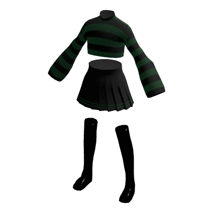 cute sweater w/ skirt and socks outfit