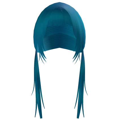 ♡ messy scene vampire pigtails in blue