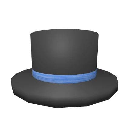 Grey Blue Banded Top Hat