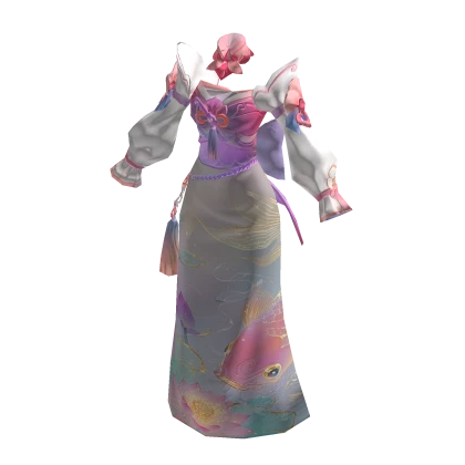 ✨Dynasty Hanfu-Inspired Imperial Gown-Pastel Koi
