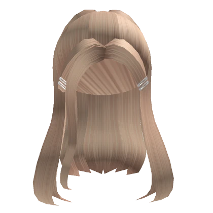 Flowy Sleek Ponytail w Clips in Blonde