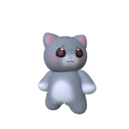 Cute Mini Cat Plushie (Grey)