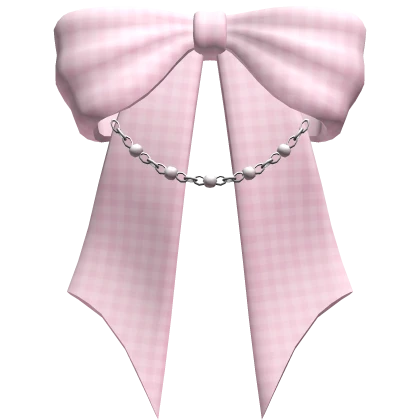 Pastel Pink Gingham Hair Bow