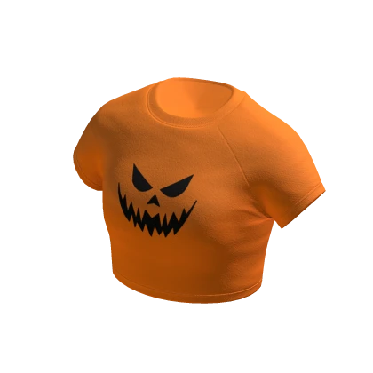 Halloween Pumpkin Crop Top