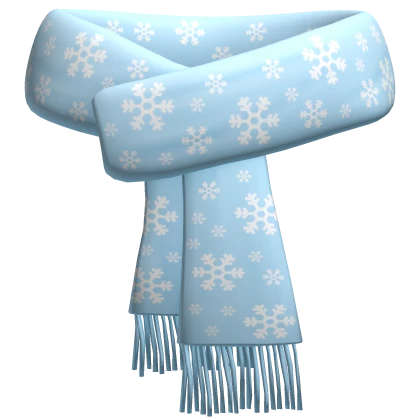 Snowflake Blue Scarf