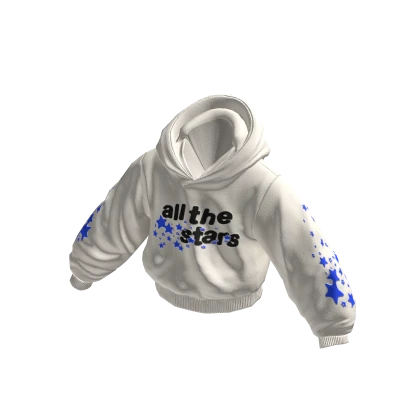 Star Oversized Hoodie White