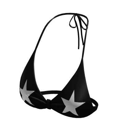 Star Bikini Top Black